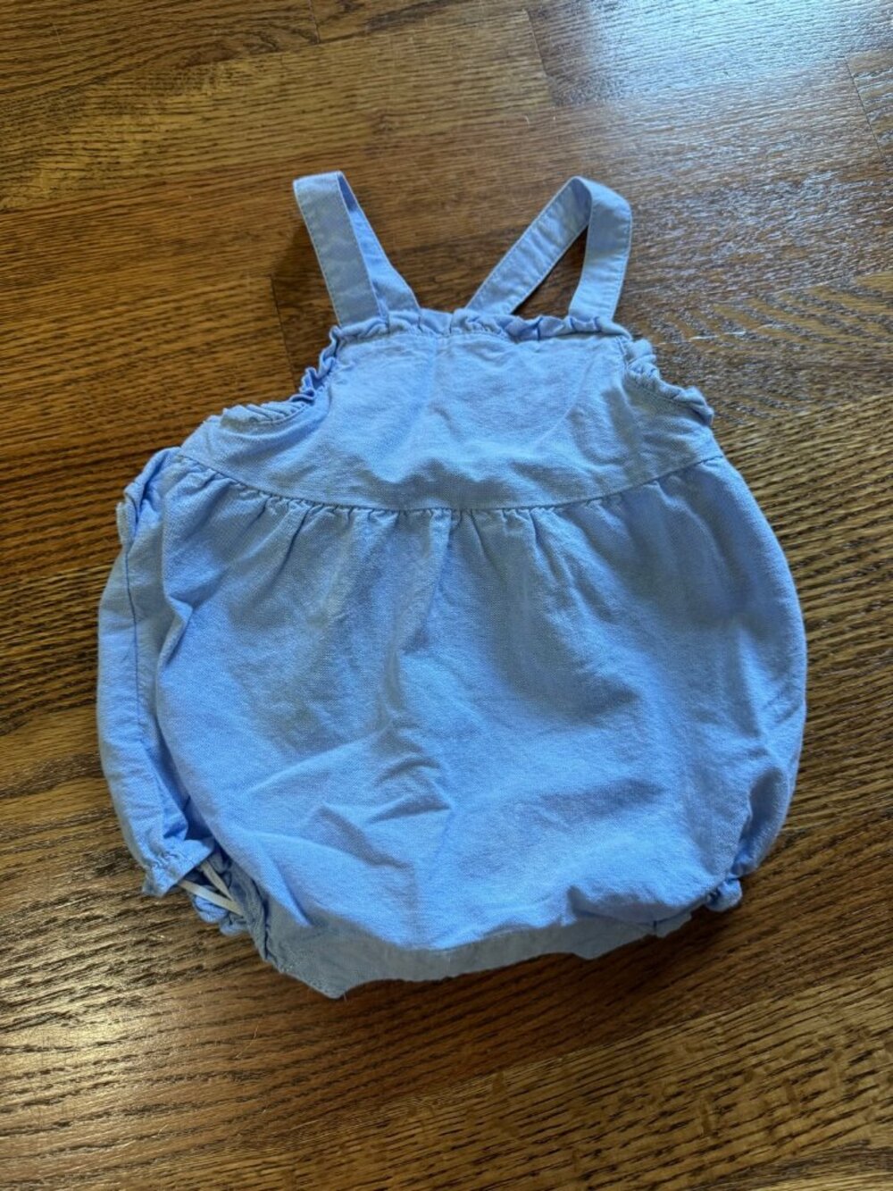 Janie and Jack Blue Chambray Bubble Romper | 3-6M